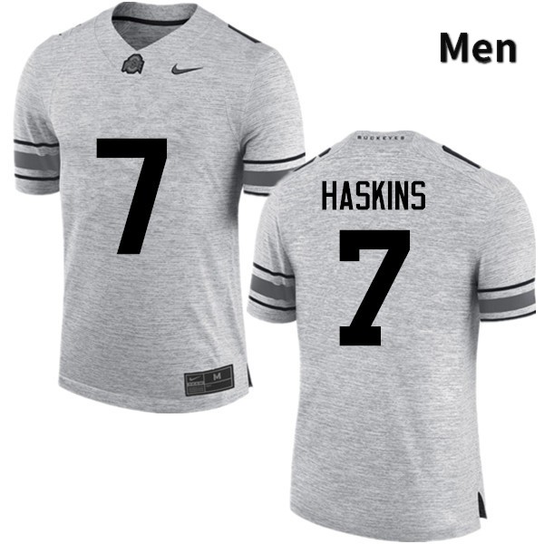 Ohio State Buckeyes Dwayne Haskins Men's #7 Gray Game Stitched College Football Jersey